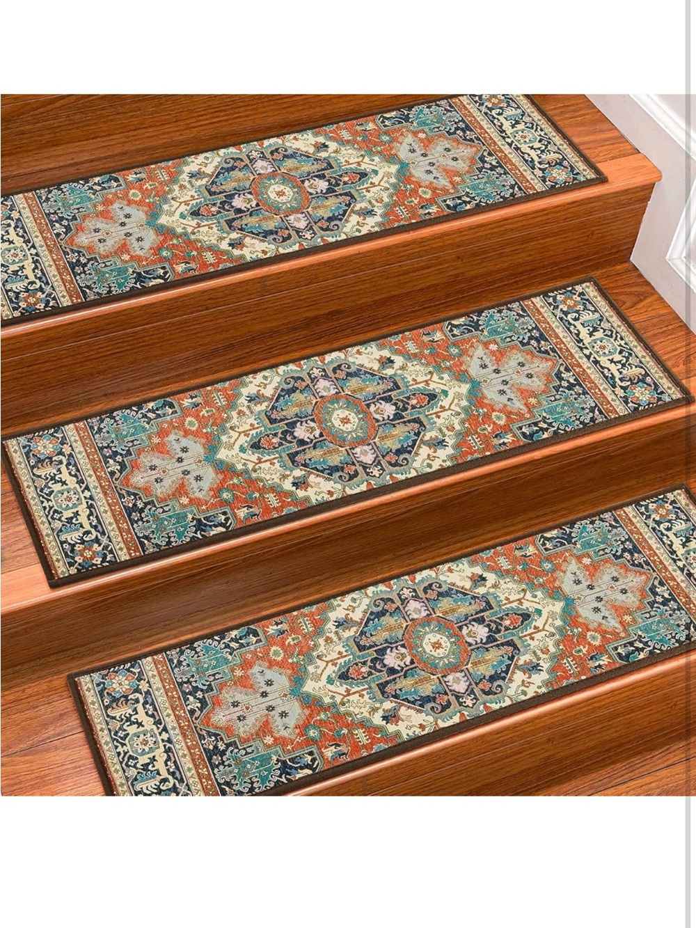 New Open Box Stair Treads for Wooden Steps Indoor, 15 Pk 8" X 30" Non Slip Carpe